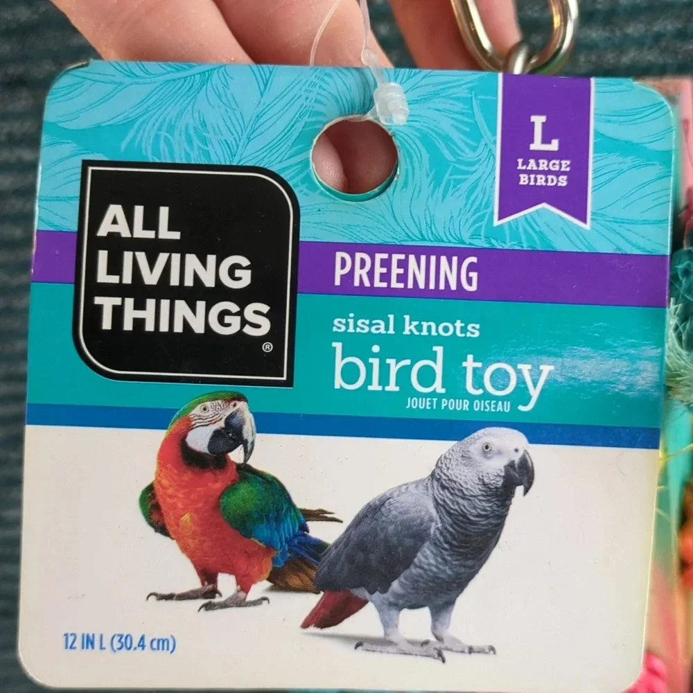 For Pet Rescue! All Living Things Sissal Knot Wood Block Bird Toy
